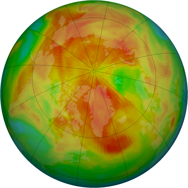Arctic ozone map for 15 April 2002